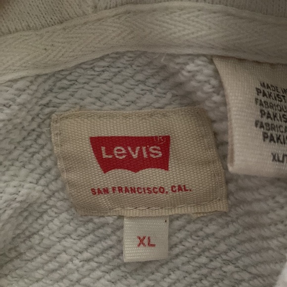 LIKE NEW Levi’s Embroidered White Hoodie - Picture 2 of 4